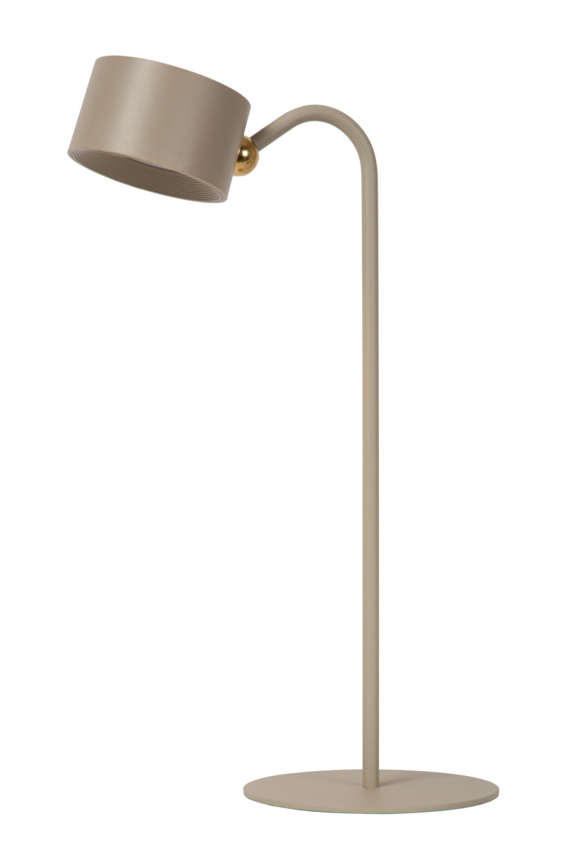 Lucide JOLAN - Rechargeable Desk lamp/Clamp lamp/Wall lamp - Battery pack - LED Dim to warm - 1x3,5W 2700K/5700K - Taupe